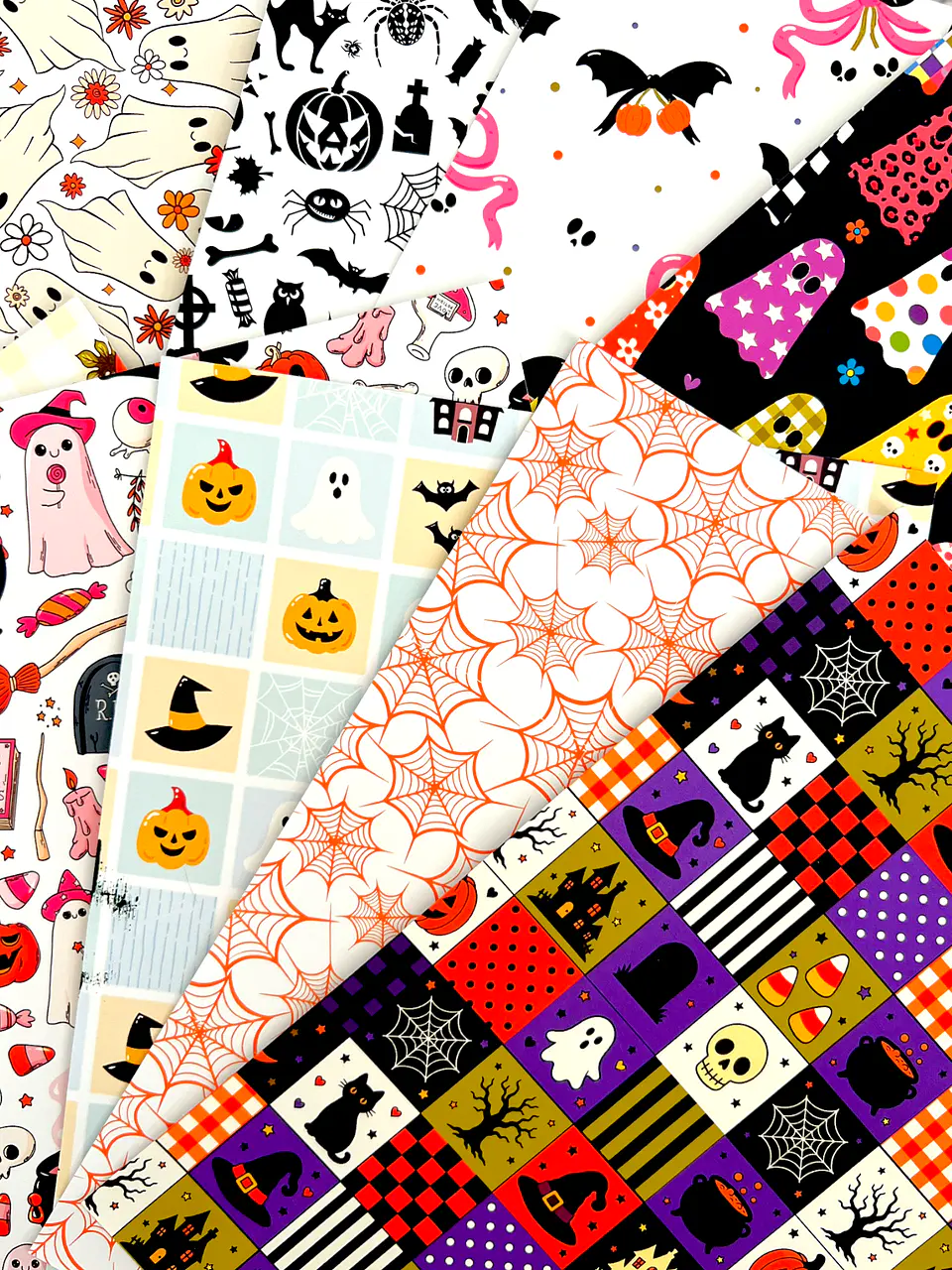 10 Papeles Autoadhesivos Halloween Para Scrapbook 2