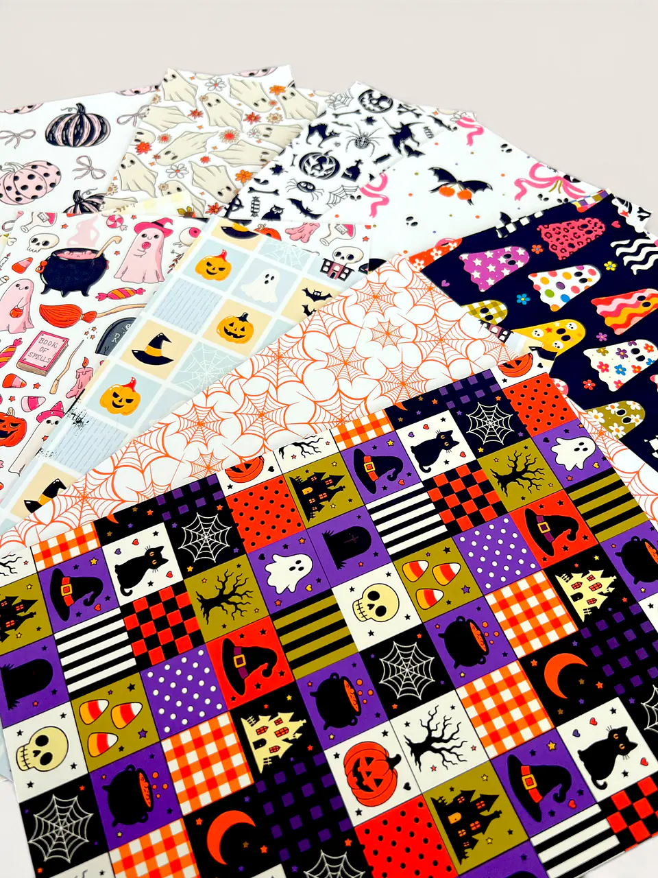 10 Papeles Autoadhesivos Halloween Para Scrapbook 3