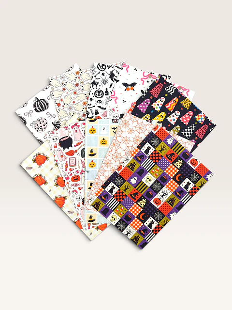 10 Papeles Autoadhesivos Halloween Para Scrapbook