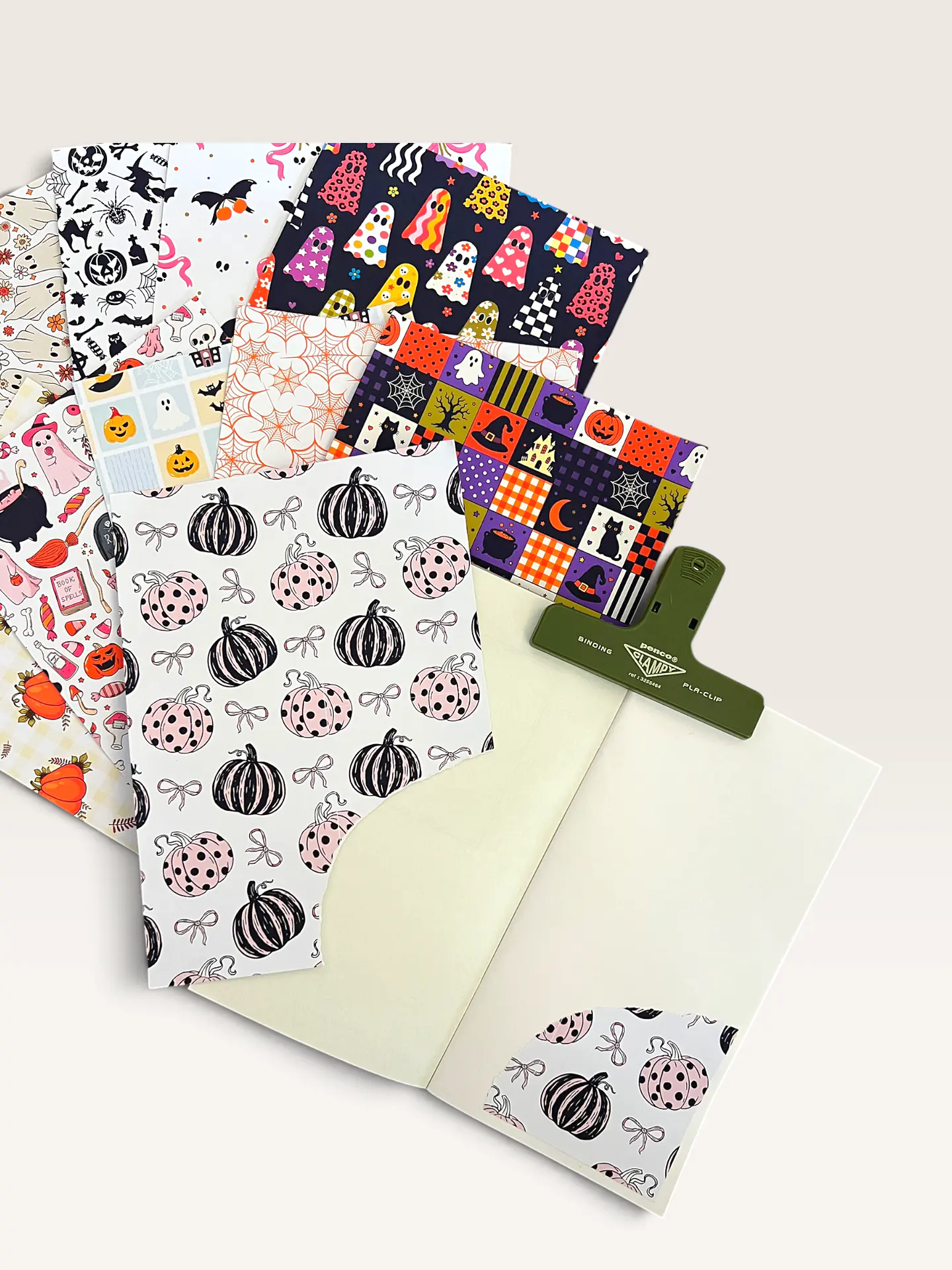 10 Papeles Autoadhesivos Halloween Para Scrapbook 6