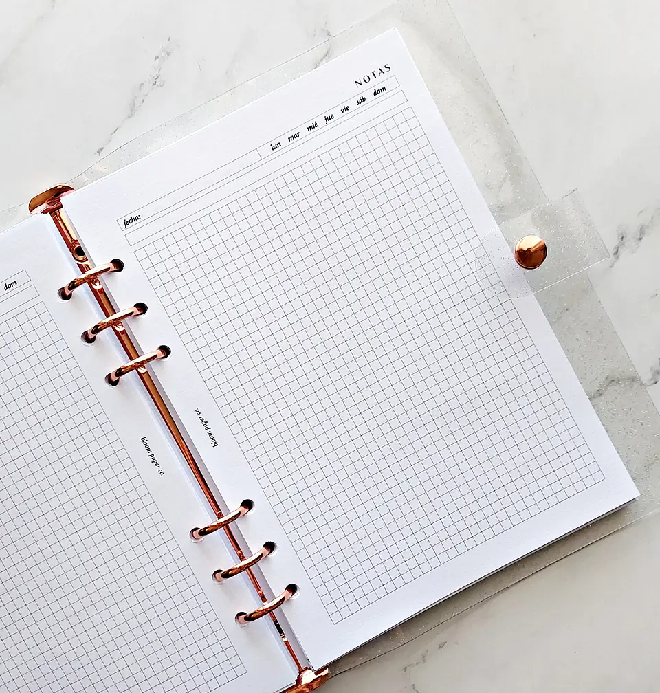 Binder Clear Glitter | A5 | Rose Gold 2