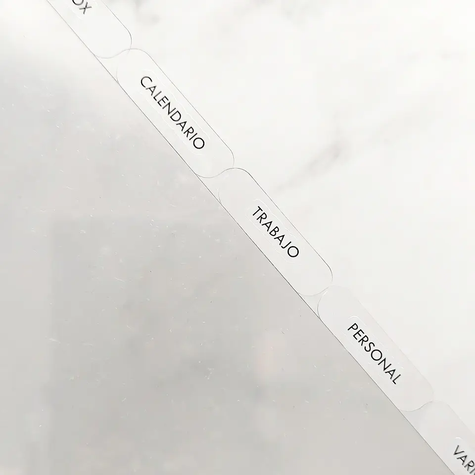 Stickers | Etiquetas Separadores SANS SERIF 2