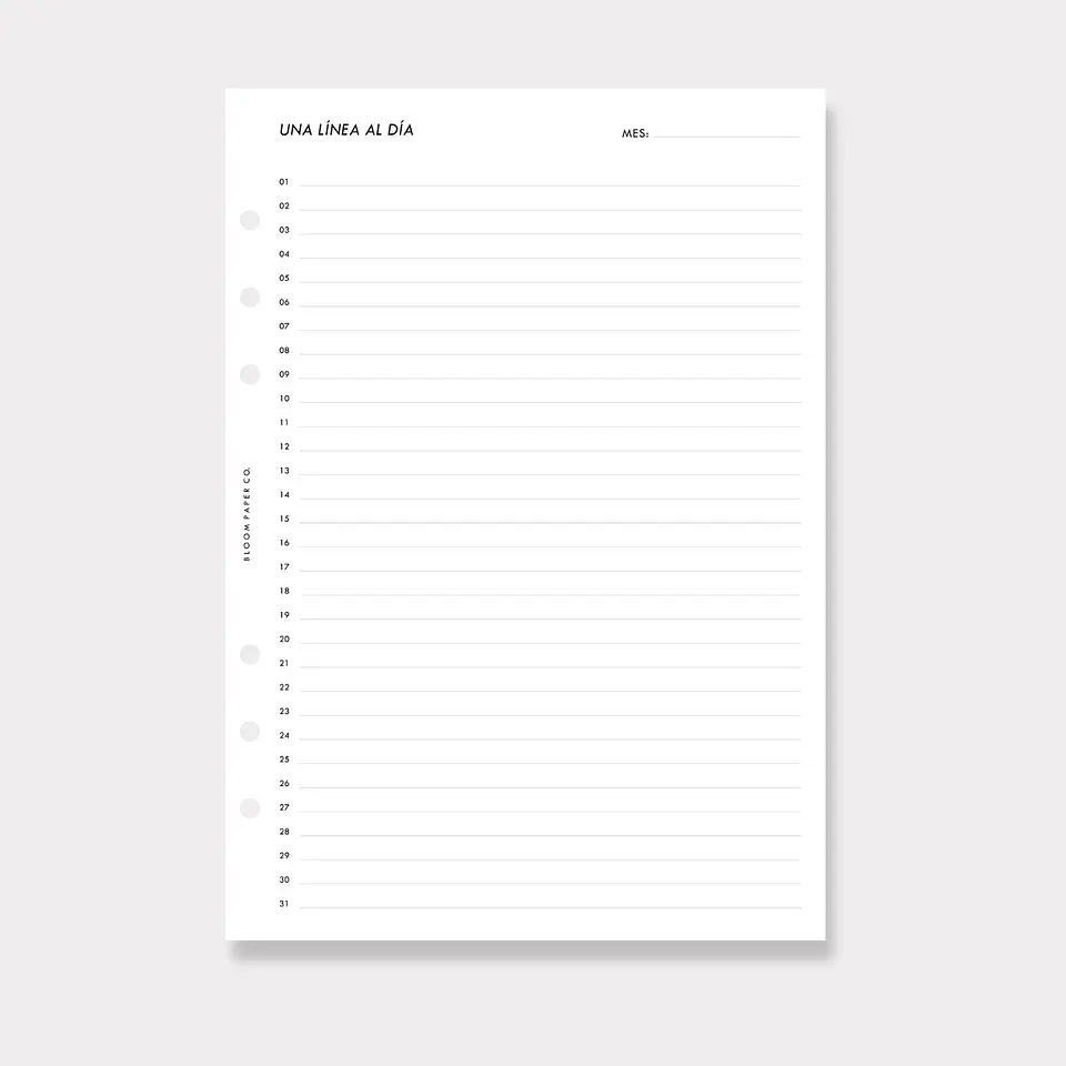 Insert | A5 | Una línea al día 1