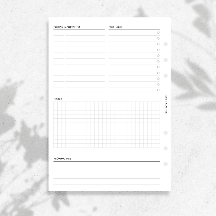 2026 | A5 | Vista Mensual en 1P | CLÁSICA 2