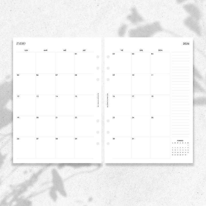 2026 | A5 | Vista Mensual en 2P 2