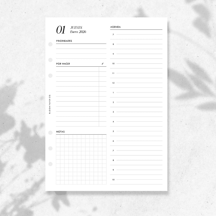 2026 | A5 | Vista Diaria | 1D1P (VERTICAL) 1