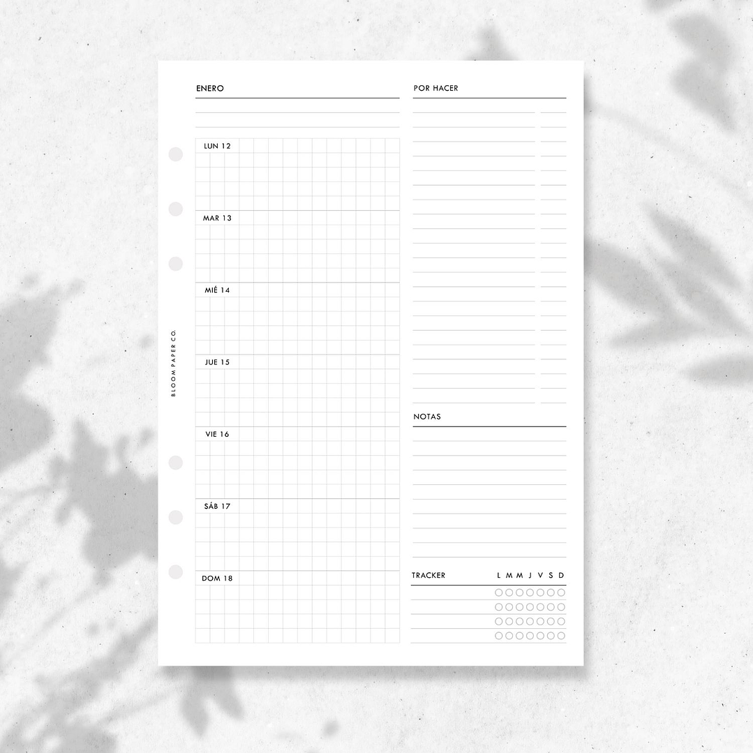 2026 | A5 | Vista Semanal en 1P | VERTICAL 1