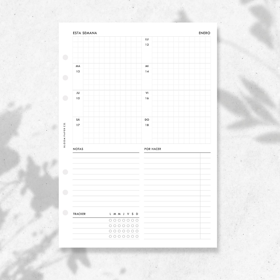 2026 | A5 | Vista Semanal en 1P | HORIZONTAL 1