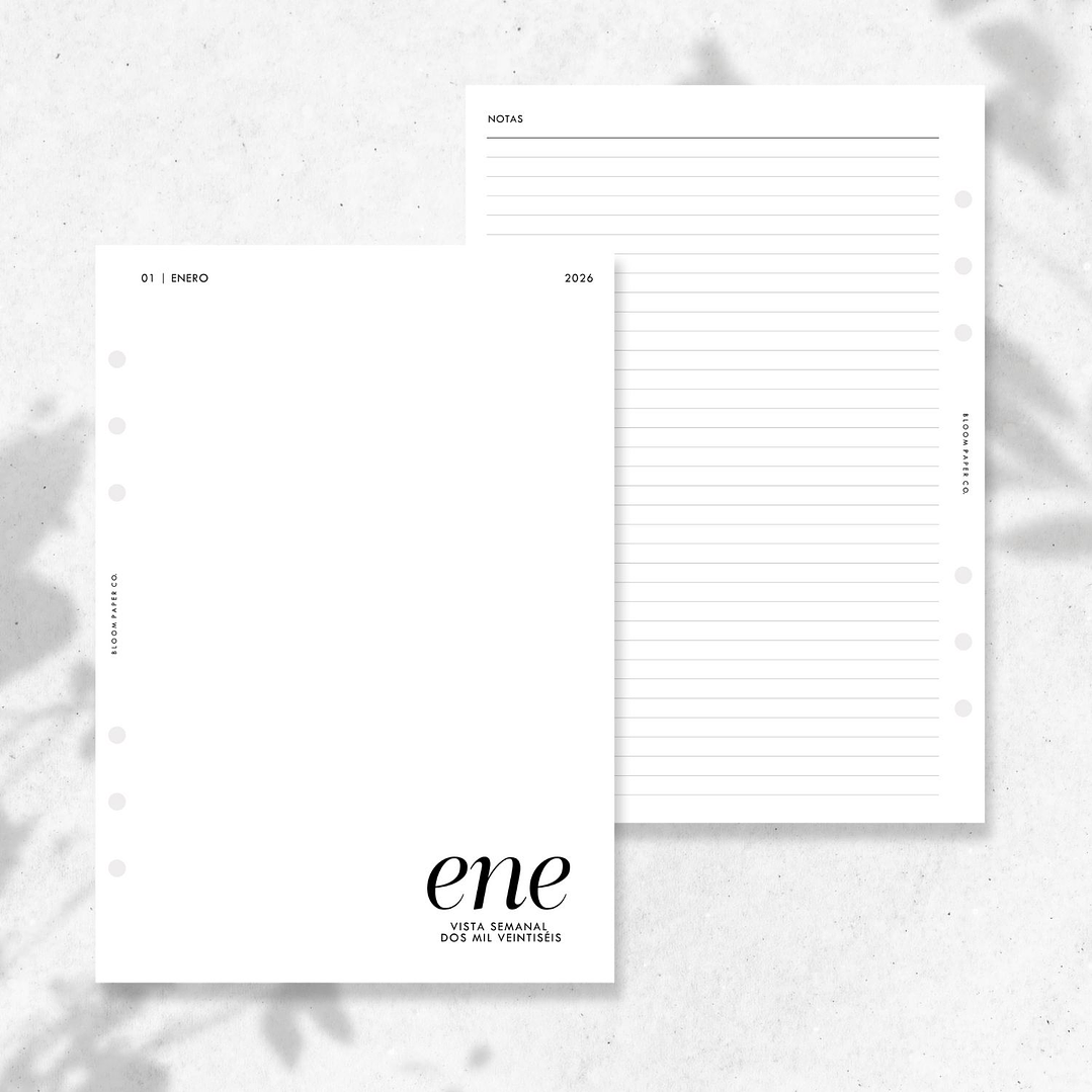 2026 | A5 | Vista Semanal en 2P | CON LISTAS 3