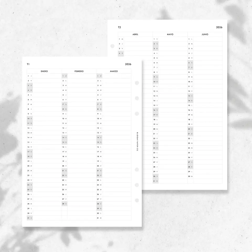 2026 | A5 | Set Calendarios 3