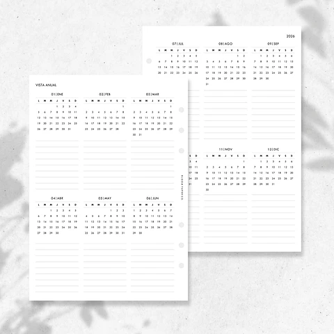 2026 | A5 | Set Calendarios