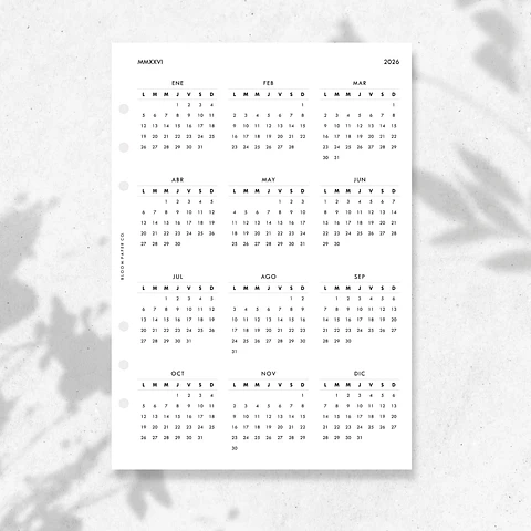 2026 | A5 | Set Calendarios