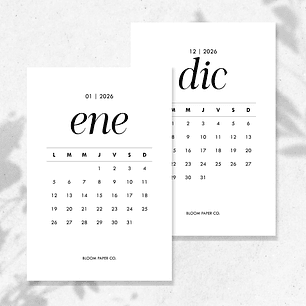 2026 | Tarjetas Calendario
