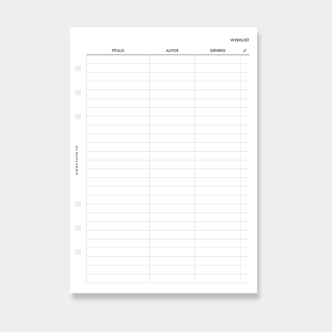 Insert | A5 | Registro de Lecturas 5