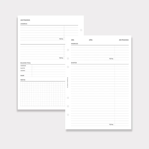 Insert | A5 | Registro de Finanzas (Simple)