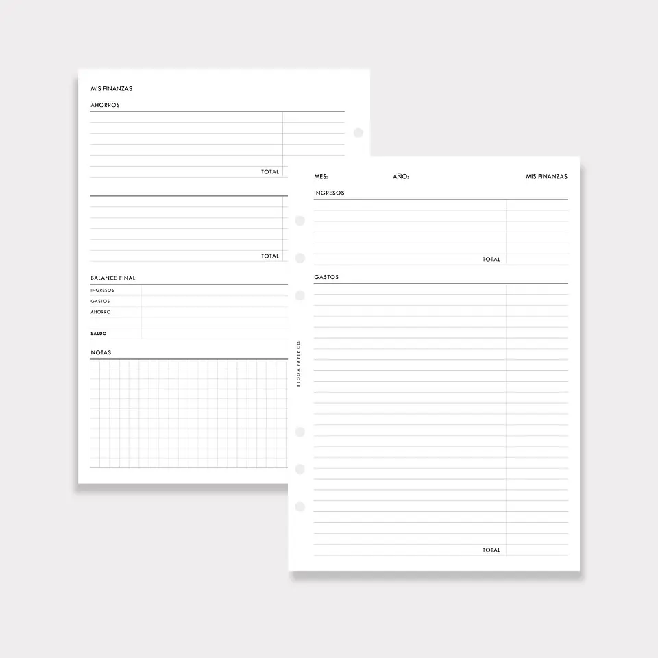 Insert | A5 | Registro de Finanzas (Simple) 2