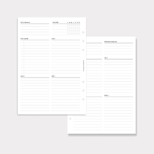 Insert | A5 | Vista Semanal en 2P (Clásica)