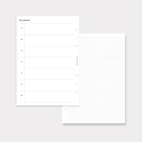 Insert | A5 | Vista Semanal en 2P (Hobonichi)