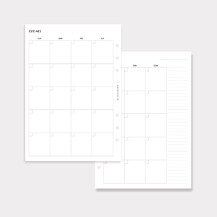 Insert | A5 | Vista Mensual en 2P