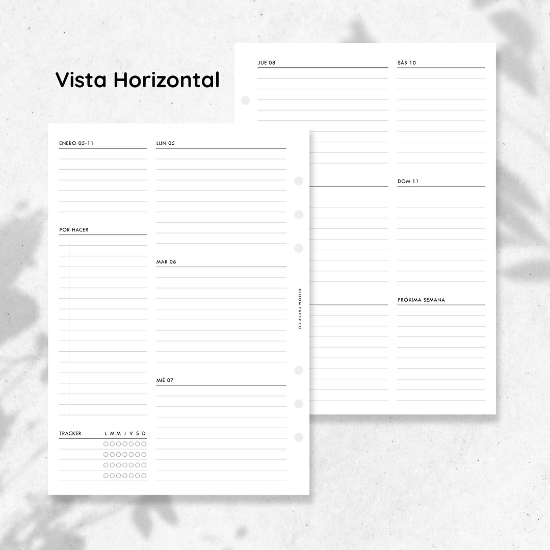 Agenda 2026 | Floral B&W 8