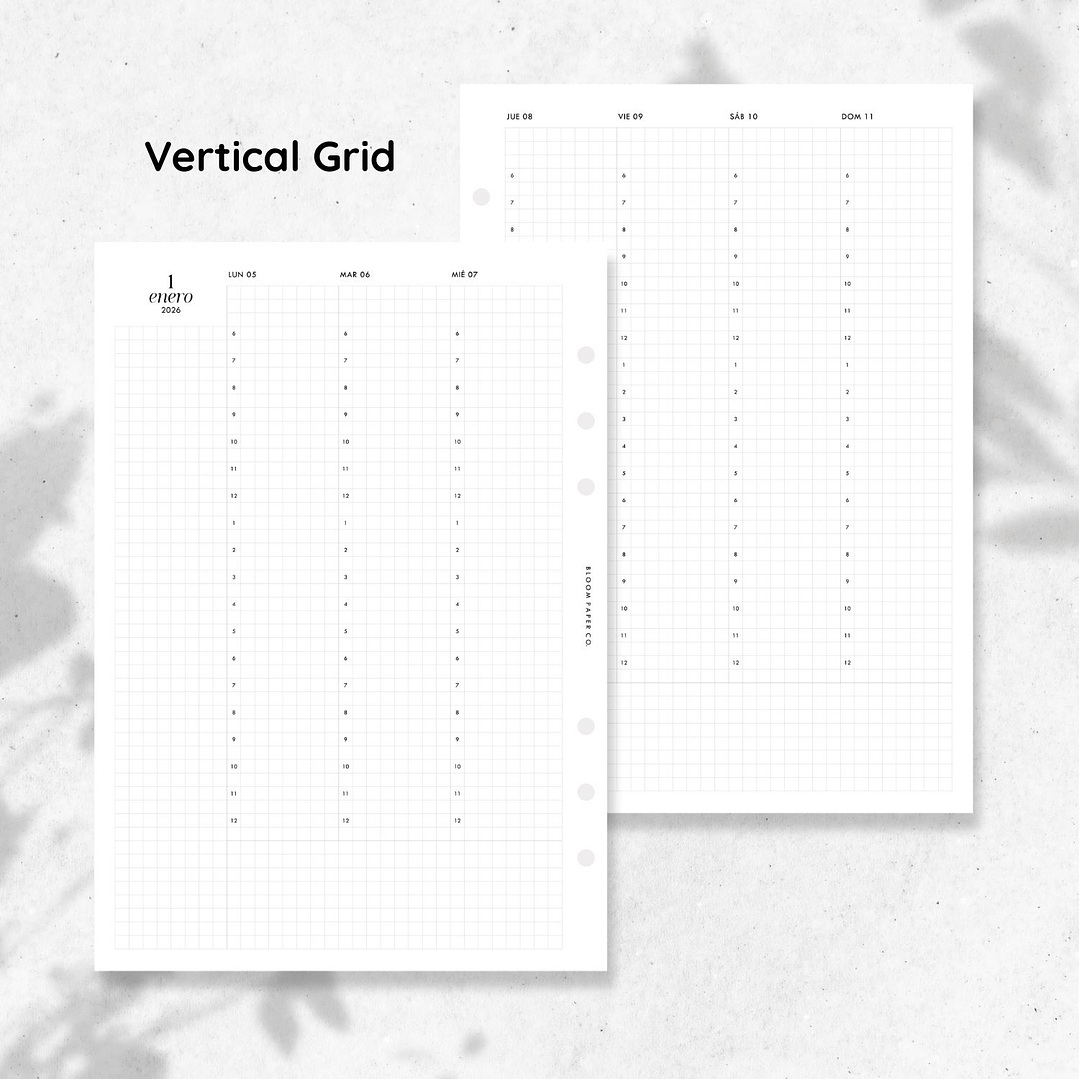 Agenda 2026 | Floral B&W 12