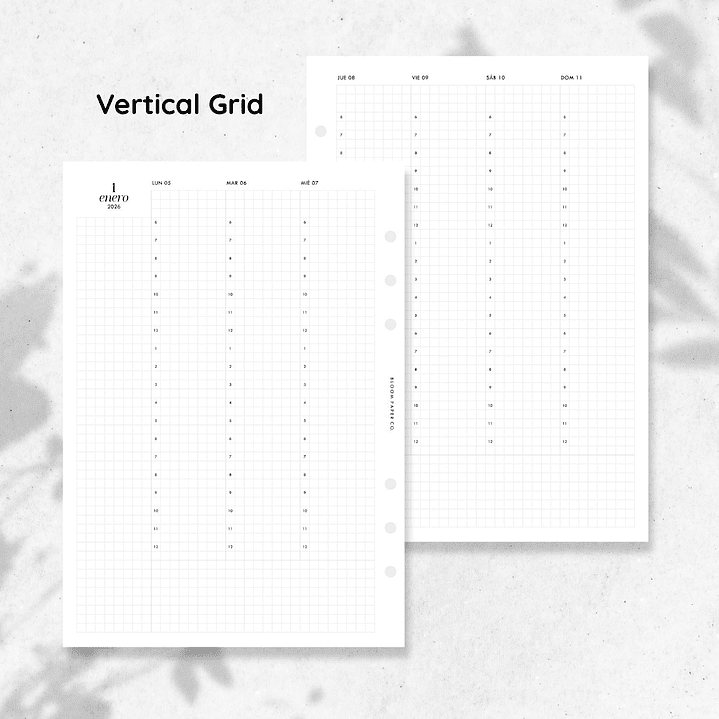 Agenda 2026 | Floral B&W 12