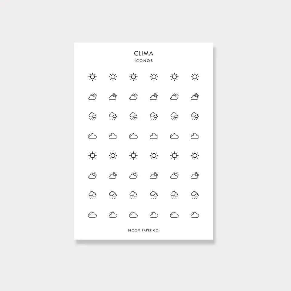 Stickers Íconos | Clima 1