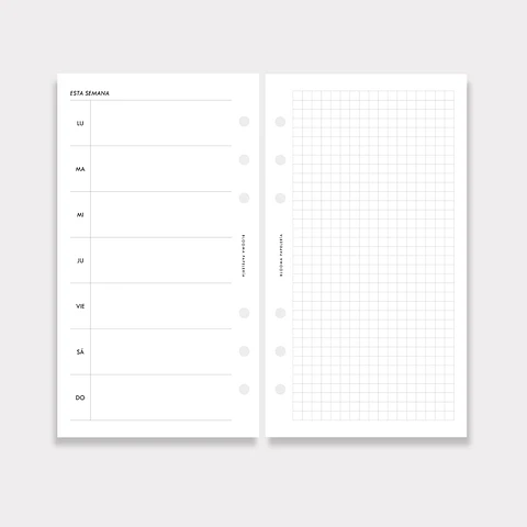 Insert | PE | Vista Semanal en 2P (Hobonichi)