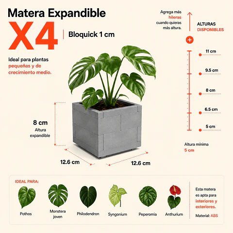 Matera Expandible x4 | Bloquick 1 cm