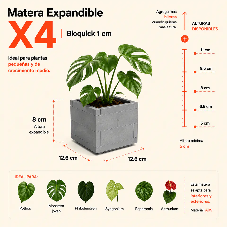 Matera Expandible x4 | Bloquick 1 cm 1