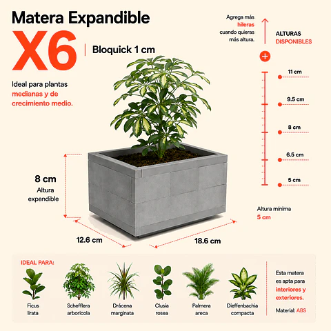 Matera Expandible X6 | Bloquick 1 cm