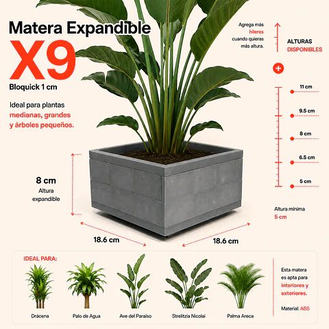 Matera Expandible x9 | Bloquick 1 cm
