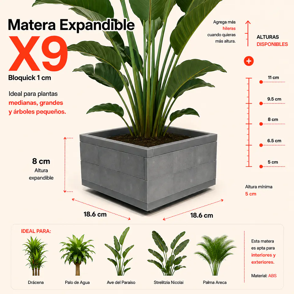 Matera Expandible x9 | Bloquick 1 cm 2