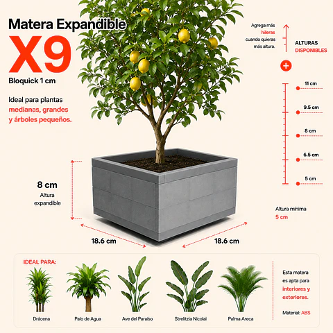 Matera Expandible x9 | Bloquick 1 cm