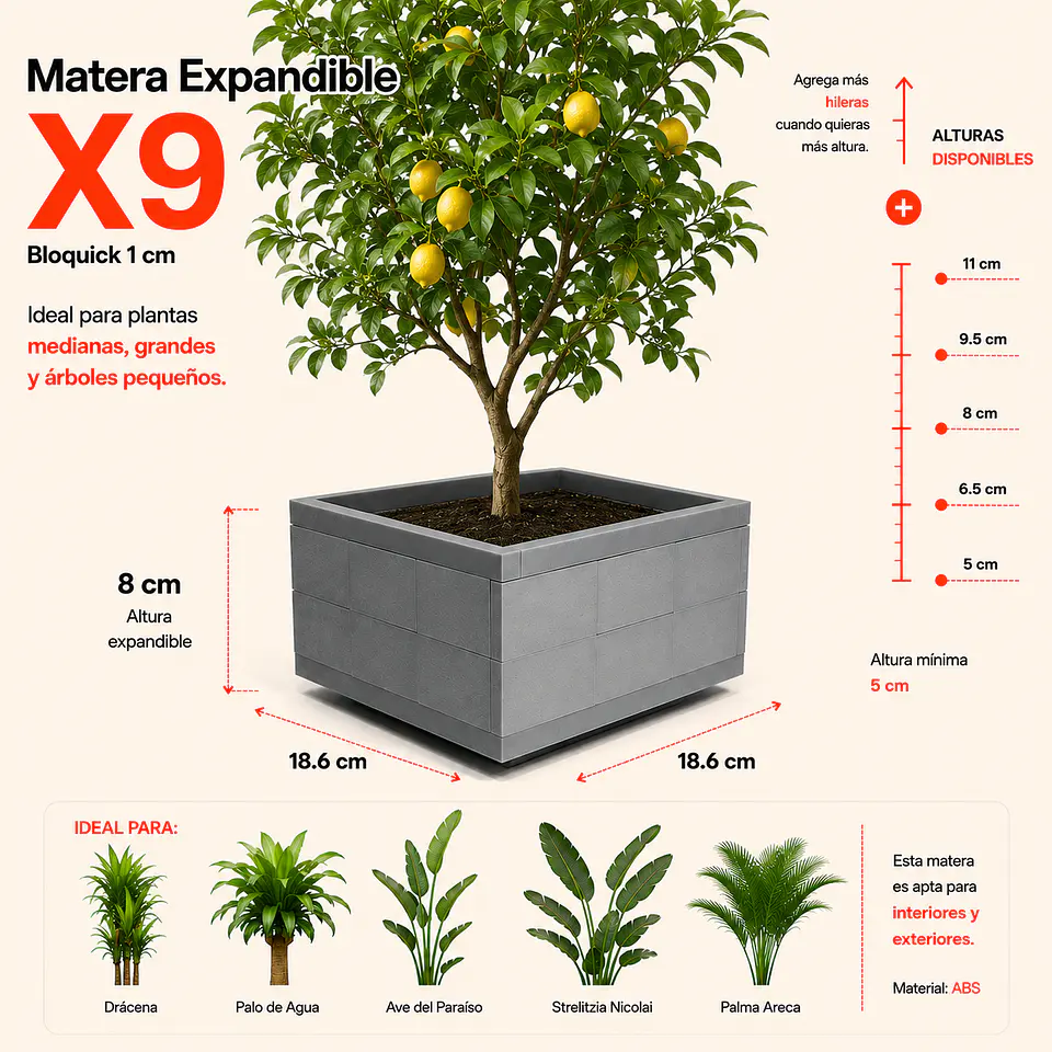 Matera Expandible x9 | Bloquick 1 cm 1