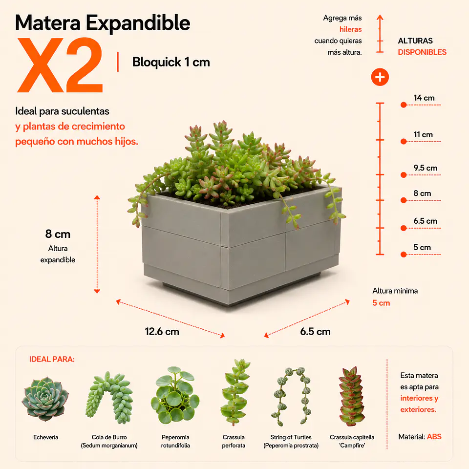 Matera Expandible x2 | Bloquick 1 cm 1