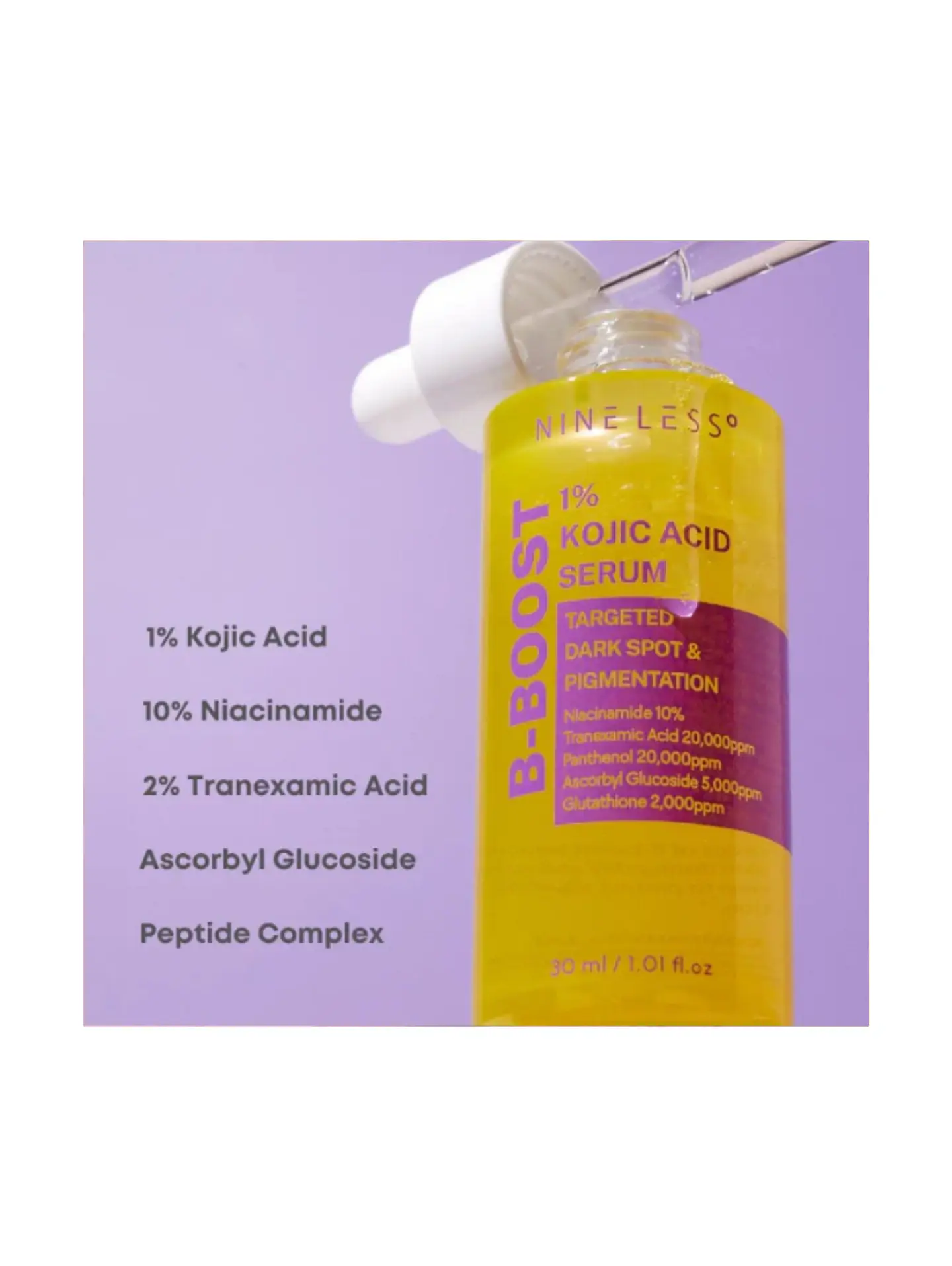 B-Boost 1% Kojic Acid Serum 30ml – Nine Less 2