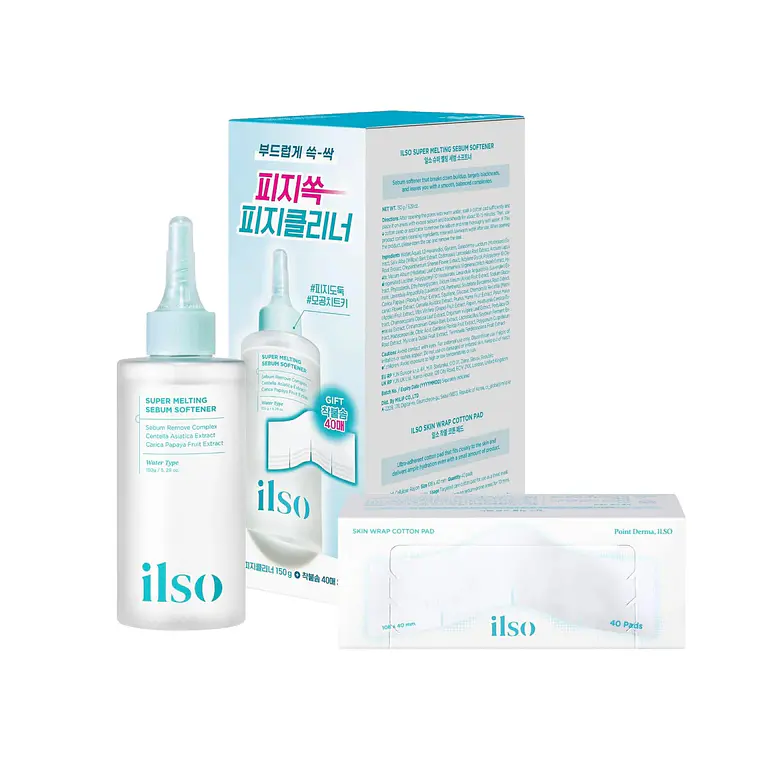 DEEP CLEAN MASTER – ILSO + SUPER MELTING SEBUM SOFTENER (COTTON PAD 40pcs) SET – ILSO 2