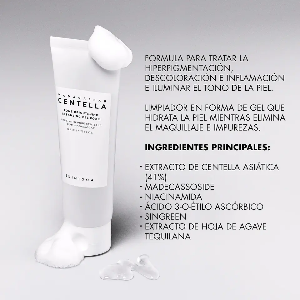 Madagascar Centella Tone Brightening Cleansing Gel Foam 125 ml 2