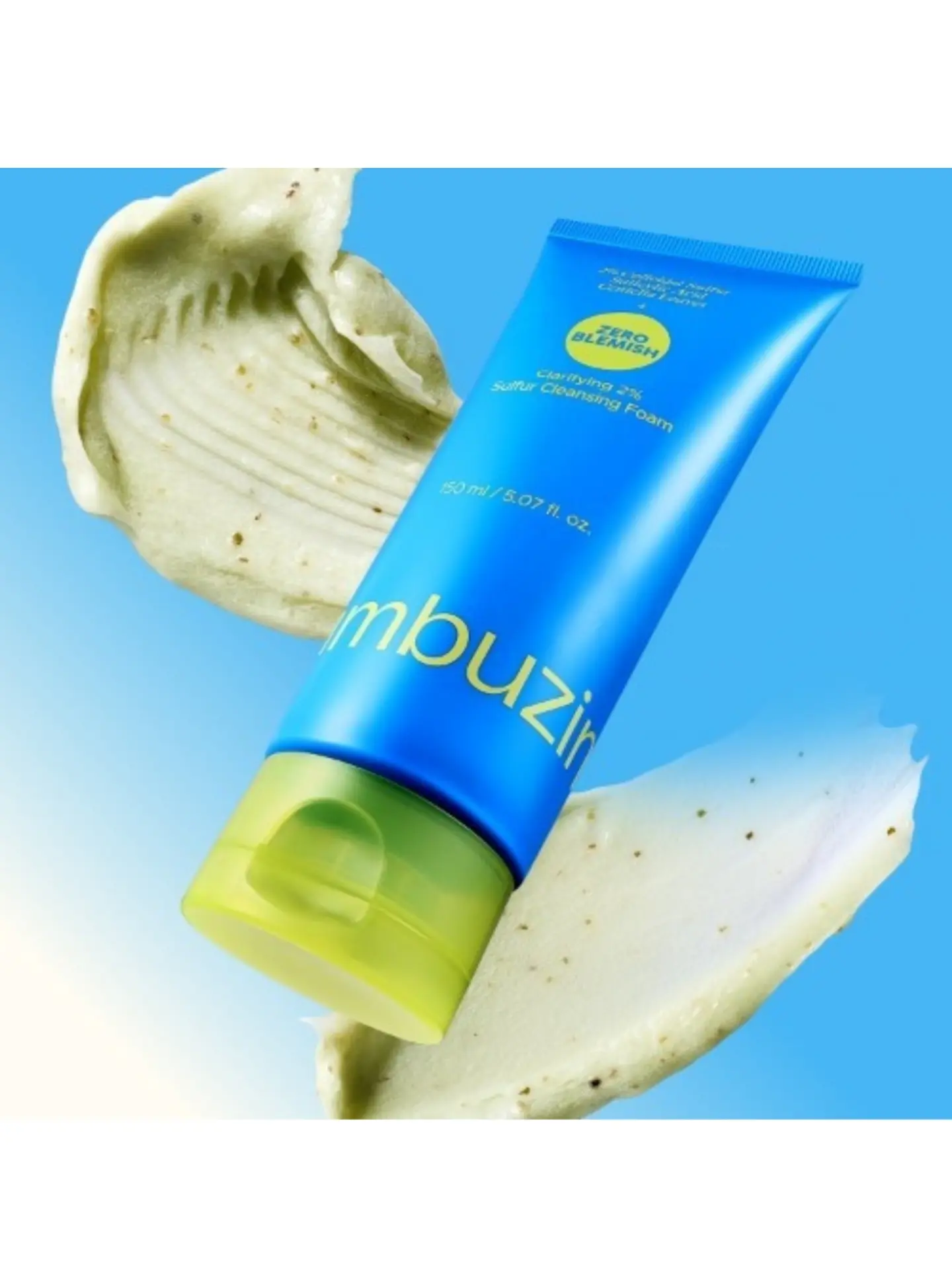 Numbuzin No. 0 Zero Blemish Clarifying 2% Sulfur Cleansing Foam 150 ml 1