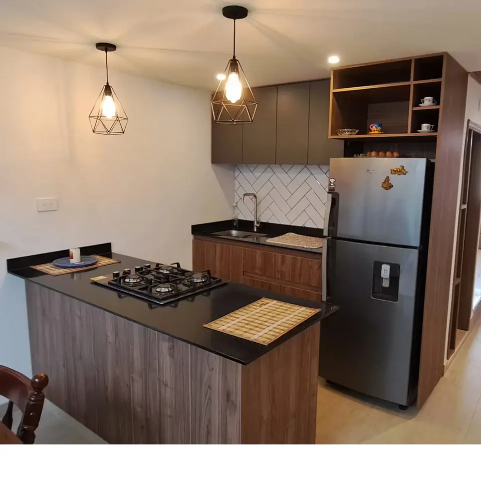 Cocina Nogal Moderna 1