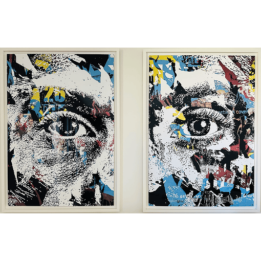 VISUAL AGNOSIA XL 03 e XL 04 (matching eyes) - Vhils