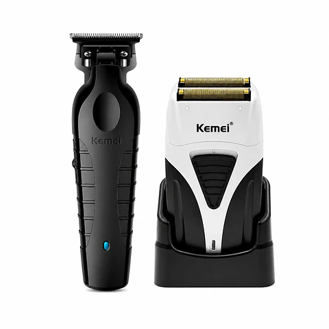 Pack Trimmer Kemei 2299 y Shaver kemei 3383