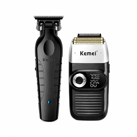 Pack trimmer Kemei 2299 y Shaver Kemei 2026 