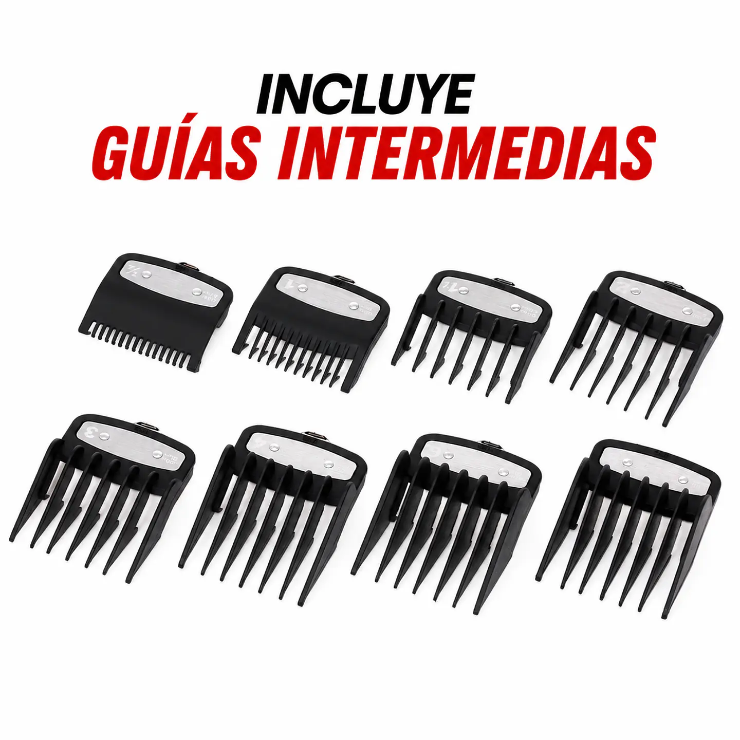 Guías negras con clip metálico  1