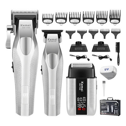 Kit maletín Kemei 3 en 1 
