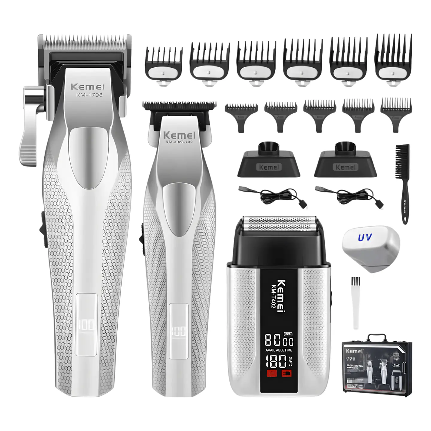 Kit maletín Kemei 3 en 1  1