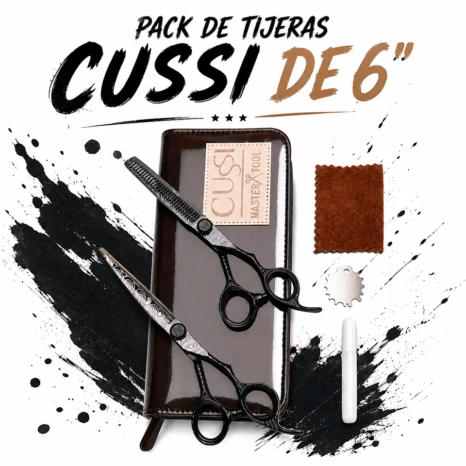Pack de tijeras Cussi de 6