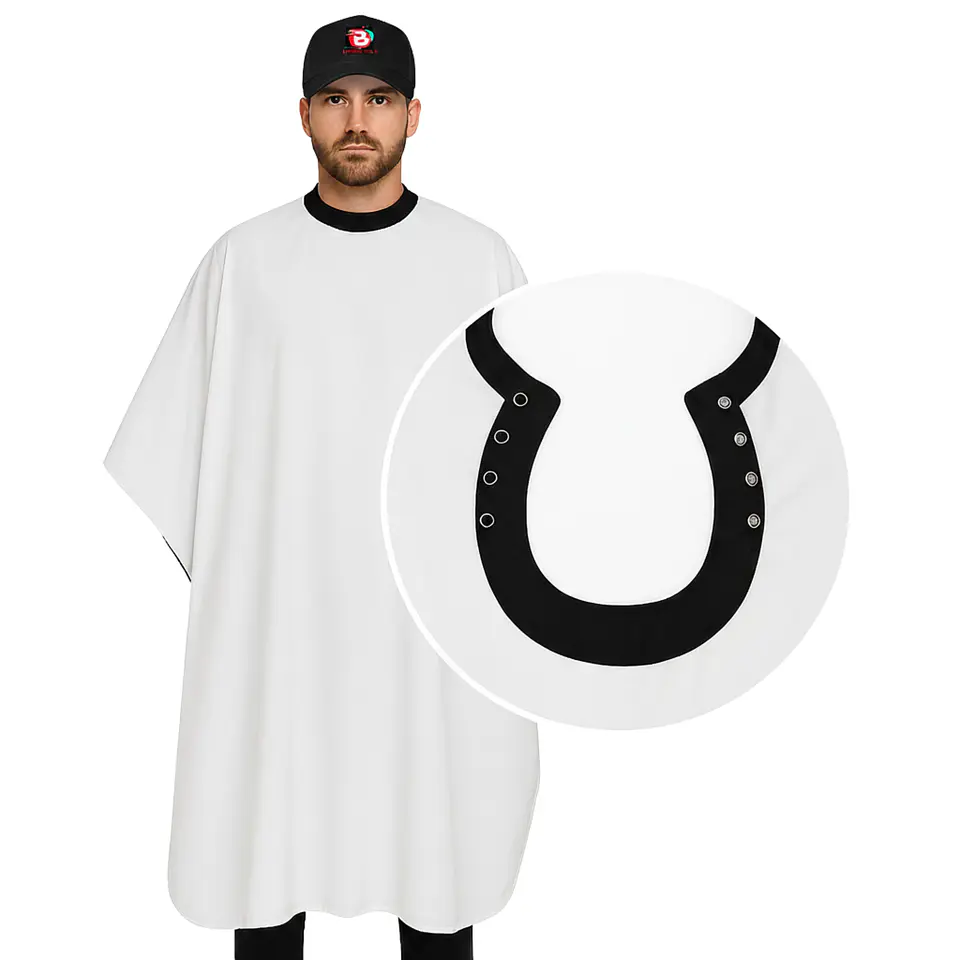 Capa blanca con cuello de silicona  1