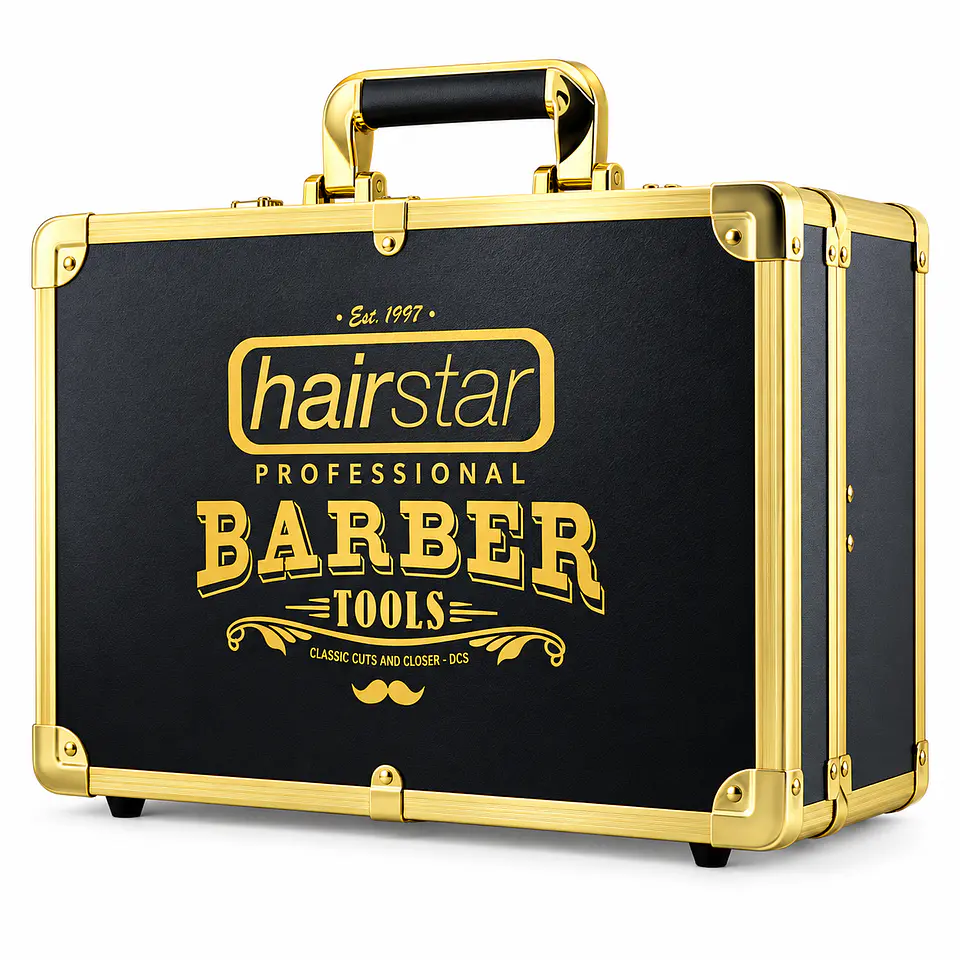 Maleta de barbero hairstar de cierre con clave 1